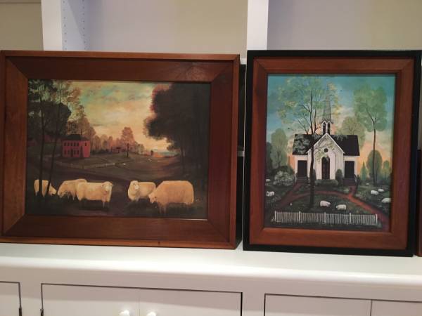 4 Folk Art Reproduction Paintings 1