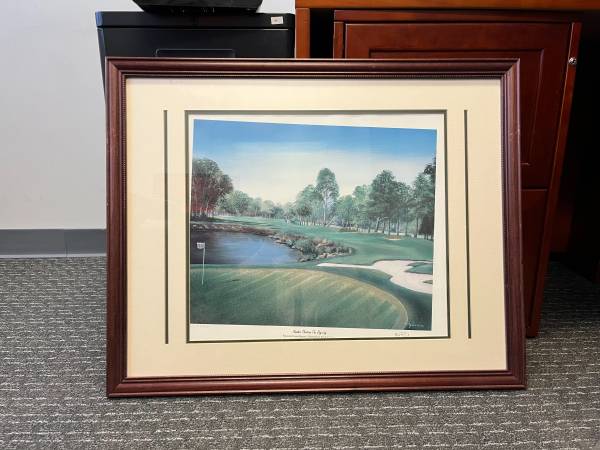 Framed Number Thirteen The Dog Leg Bill Pendergrass Painting 1