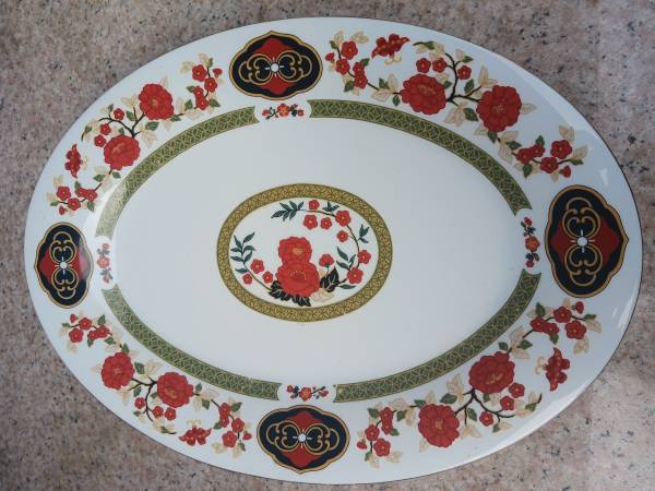 Oval Platter with Flower pattern Qty 2 1