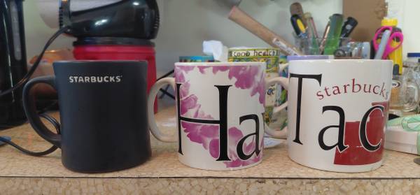 3 Extra Large Starbucks Coffee Mugs  City Mug Collector Series 1