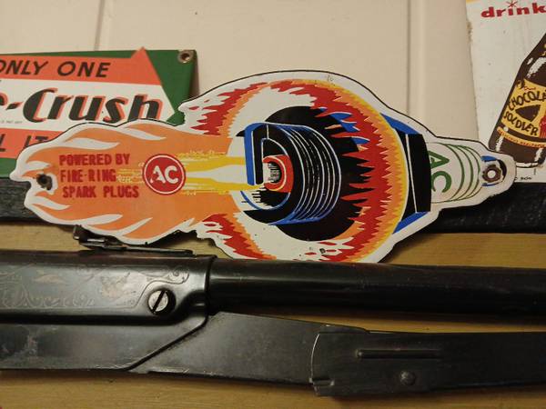 Vintage ac spark plug cleaning sign 1