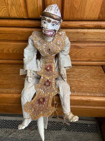 MARIONETTE HAND CARVED HINDU STRING MONKEY PUPPET 1