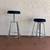 One Set Of 2 Round Stainless Steel Adjustable Height Bar Stools 2 thumbnail