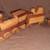 LARGE solid wood Train set ,with animals 10 thumbnail