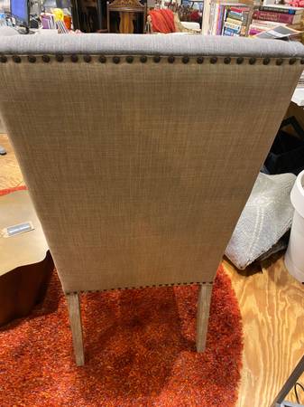 High Back Upholstered Armless Side Chair 1