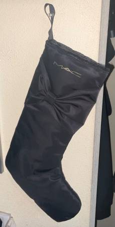 Brand New MAC Cosmetics Designer Luxury Holiday Christmas Stocking Bla 1