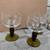 GERMAN ROEMER RHINE WINE GLASSES ETCHED GRAPE DESIGN GREEN RIBBED STEM 4 thumbnail