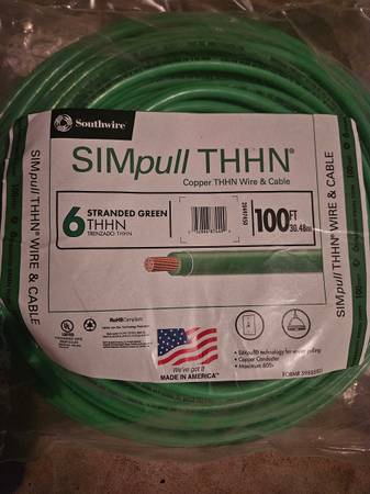 #6 Stranded THHN Ground Wire 100 feet 1