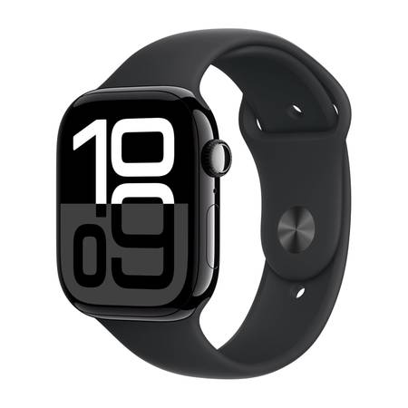 Apple Watch Series 10 GPS 46mm – Jet Black Aluminum with Black Sport 1