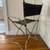 Vintage Chrome Folding Director’s Chair — Black Leather, Welded Frame 7 thumbnail