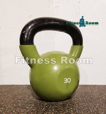 ******** RUBBER COATED SOLID CAST IRON 30LB KETTLEBELL ******** 1