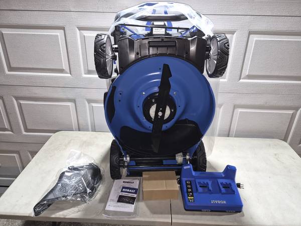 Kobalt 2x24v Self-Propelled Lawn Mower Kit w/ Batteries & Charger -NEW 1