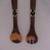 DECORATIVE WOODEN FORK AND SPOON MATCHING SERVING SET 2 thumbnail