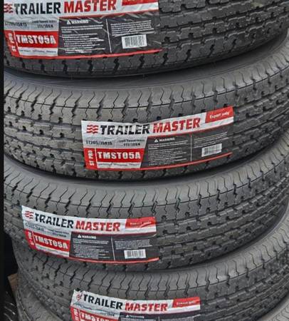 4 New ST 205-75-15 Trailer Master Tires Load E 10ply 80psi ST205 R15 1
