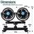 Xcol Electric Car Fans for Rear Seat Passenger Portable Car Seat Fan 3 thumbnail