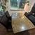 Solid granite dining table with 4 leather chairs 1 thumbnail