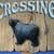 Rustic Handmade Old Barnwood Bear Crossing Sign, 14" by 19" tall 4 thumbnail