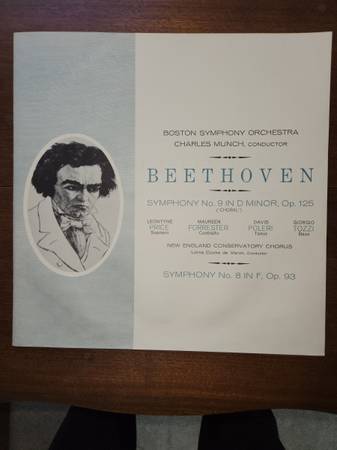 Vintage 1959 Beethoven Symphony No. 9 Charles Munch Boston