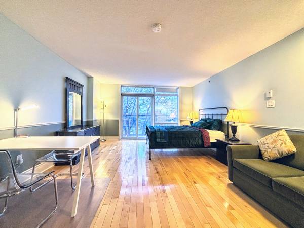 Fully Furnished Studio Condo! Appliance, Laundry, WiFi Included! NOW! 1