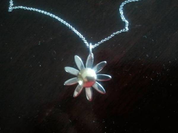 14K Solid White and Yellow Gold Long Necklace 1