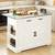Stainless Steel Rolling Portable Kitchen Island Cart with Drop Leaf 2 thumbnail