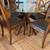 Round Dining Table + four chairs, solid wood, glass top 2 thumbnail