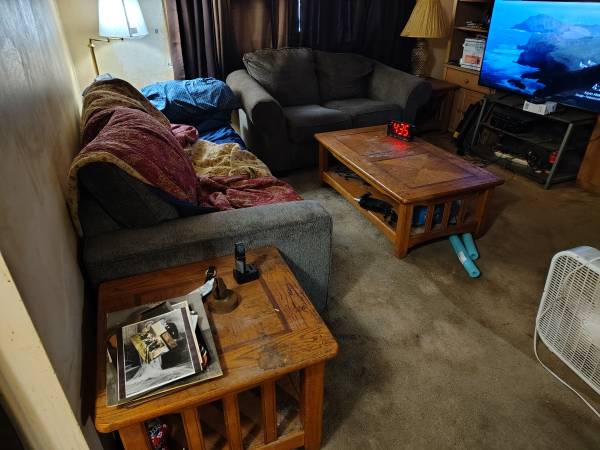 Living Room Furniture Set – Couch, Loveseat, Coffee Table & 2 End Tabl 1