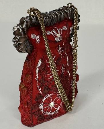 Vintage Turtle King Corp. Miniature Purse Ornament / Figurine 1