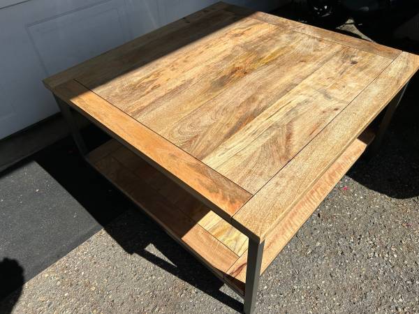 Solid weathered Wood Coffee Table 1