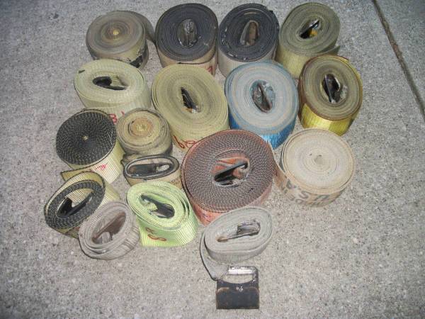 flatbed winch and 4" winch straps 15,000lbs. 1