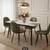 Homy Casa · Stan 5-Piece Dining Set Marble-Look Table + GreenCh 1 thumbnail