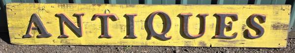 Vintage Large 6ft Handcrafted Wooden “ANTIQUES” Sign $125 OBO 1