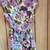 Vtg 60s Colorful Purple Floral Apron Smock/ Dress w/pockets/back tie 3 thumbnail