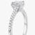 NEW 14k white gold moissanite ring - 1 ct carat 7 thumbnail
