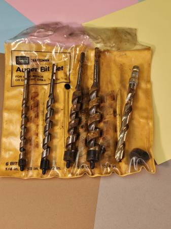 Sears Craftsman Auger Bit Set 6pc 1/4–1 in. Made in Japan 1