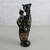 Ceramic Hand Painted Black Multi Colored Mom Cat & Kitten-8 3/4" Tall 1 thumbnail