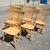 Vintage solid poplar wood  6 dinner chairs 4 thumbnail