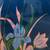 Vintage Mid Century Ceramic Table Lamp Floral Painting Deco 7 thumbnail