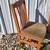 Oak dining table drop-leaf and set of 4 cushioned chairs 24 thumbnail