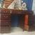 Vintage Mahogany Leather Writing Desk /Vanity Table / Twin Pedestal / 12 thumbnail