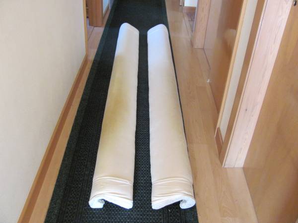 PAIR OF EXCELLENT CONDITION PADDED BED RAILINGS 1