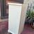 White Wood Shelving storage unit with 3 pull out wicker basket/drawers 4 thumbnail