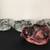 4 Indiana Glass Crystal Sleeping Cat Votives 1 thumbnail