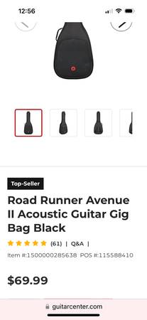 RoadRunner Guitar Gig Bag Acústica Eléctrica - $40 (La Quinta)62936587865731121