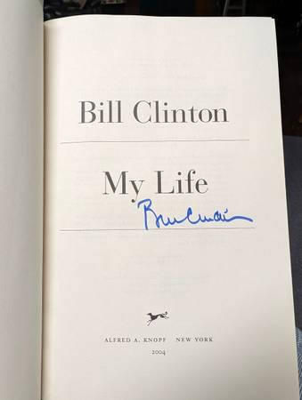signed copy "My Life" Bill Clinton hard cover w/extras 1