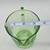 Vtg Green Depression Uranium Glass Footed Creamer Ribbed Pattern 11 thumbnail