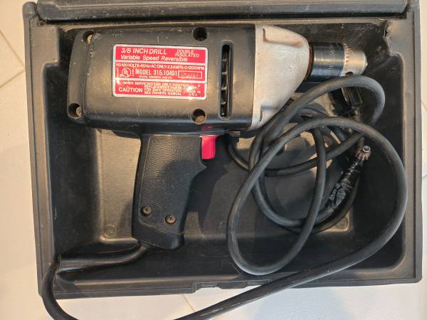 Sears Craftsman 3/8 inch variable speed drill 1