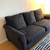 Dark Gray couch / Barcelona Chair on white leather 2 thumbnail