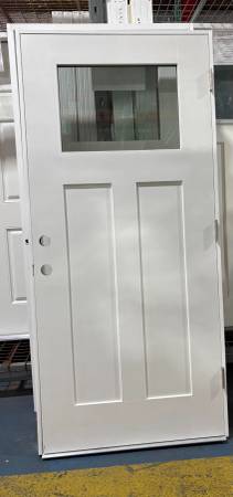 New 36" Craftsman Clear LH Outswing Fiberglass Exterior Entry Door 1