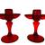 antique Cambridge Sonata Red Candlesticks 4 thumbnail